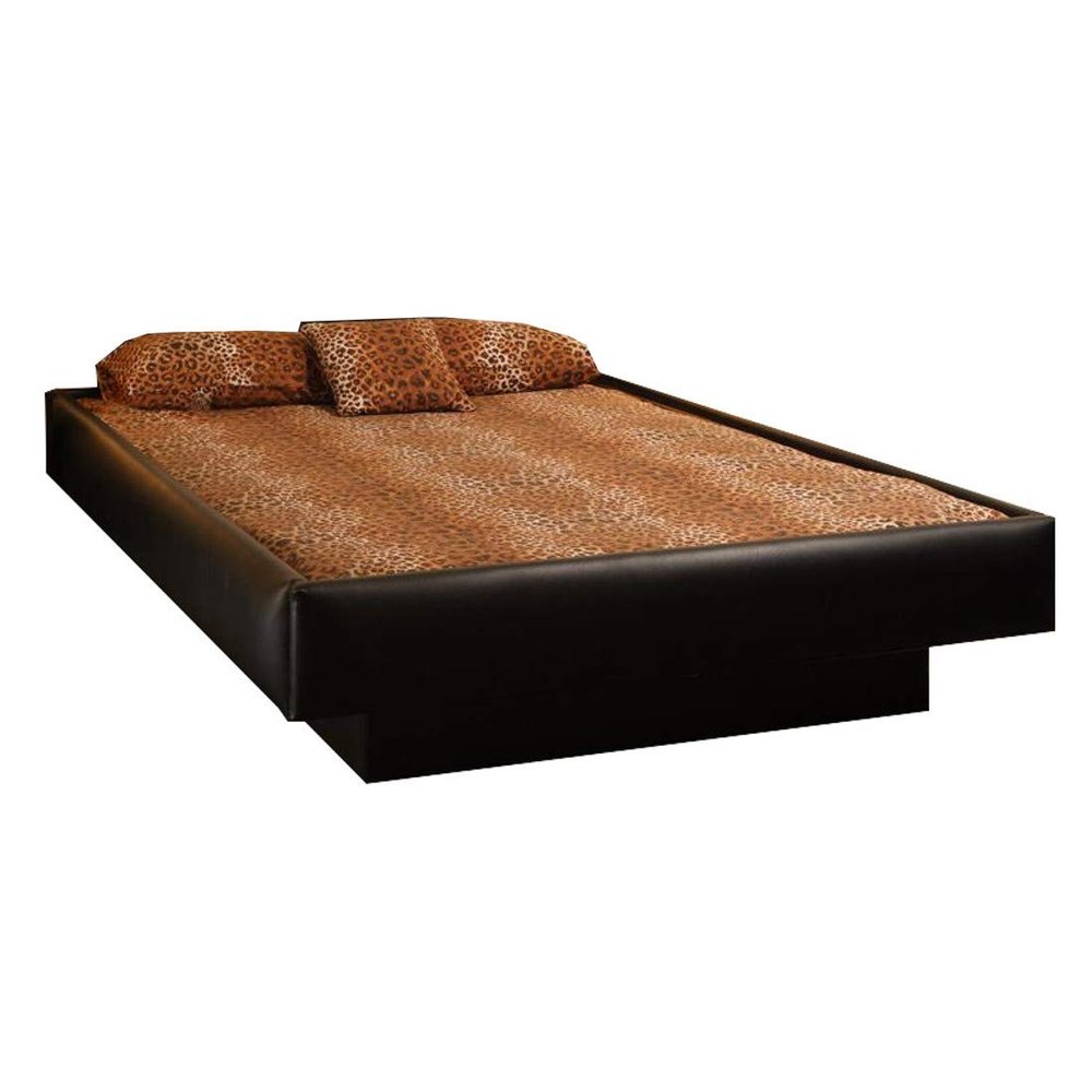Strobel Organic Keene Complete Padded Waterbed with Hydro-Support HS303 Waveless Mattress, Brown Vinyl King