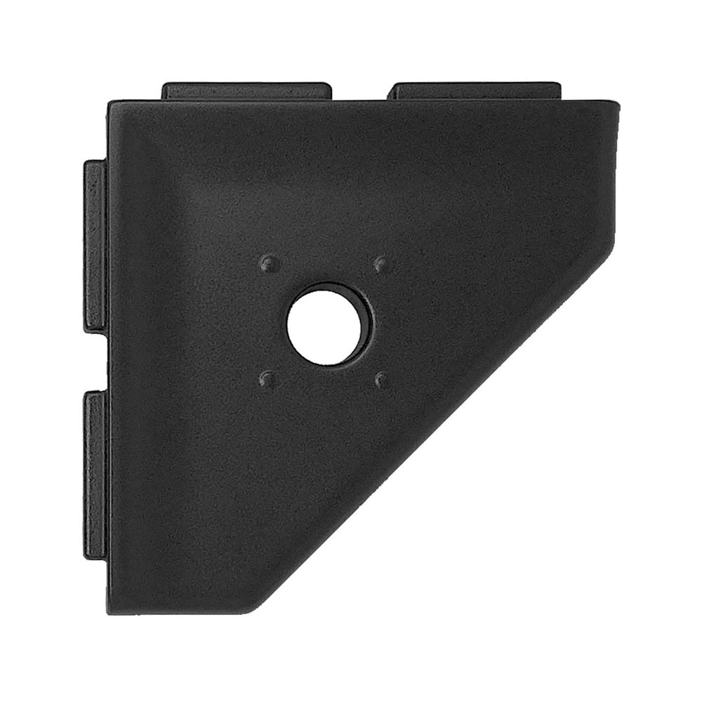Questech 5" Shower Soap Dish Shelf for Inside Shower, Lugged for New Construction, Bath Organizer for Tiled Walls, Corner Soap Holder, Geo Lugged, Graphite Black