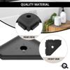 Questech 5" Shower Soap Dish Shelf for Inside Shower, Lugged for New Construction, Bath Organizer for Tiled Walls, Corner Soap Holder, Geo Lugged, Graphite Black view 2
