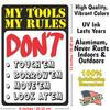 ATX CUSTOM SIGNS - Funny Garage Sign, My Tools My Rules Don't Touch'em, Borrow'em, Move'em, Look at'em Sign view 2