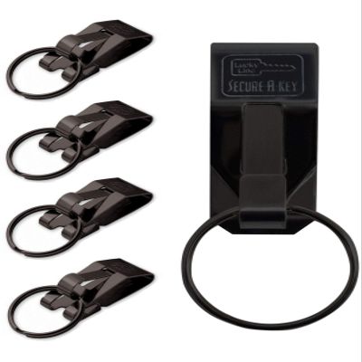 Lucky Line The Original Secure-A-Key Slip-On for Wide Belts, 5 Per Pack (47005)", Black