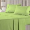 RV LINEN Cotton 600 Thread Count- 4 Pieces Sheet Set King Size, Sage  Soft Quality 100% Bedding Sheet  Luxury 16 Inch Deep Pocket & Bedding Set with Flat Sheet, Fitted Sheet, 2 Pillow Cases view 2