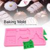 Fdit Castle House Silicone Baking Mold, Christmas Tree Cake Chocolate Decorating, Food Grade, 7.9x4.7x0.6 Inch, Heat Resistant view 4