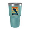BeeTeeStore Funny Manatee Lover Cup - Vintage Cup, Retro Silhouette - 30oz Teal Tea, Coffee Tumbler view 1