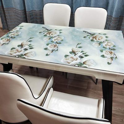 1.2Mm Thick Soft Glass Table Covers Not Transparent Kawaii Marble Fruit Pattern PVC Tablecloth Home Textile Oil Proof Placemats,D,80x120cm