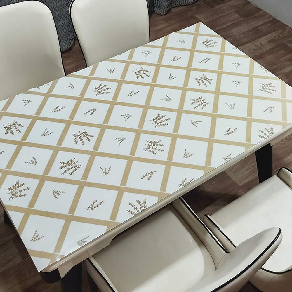 1.2Mm Thick Soft Glass Table Covers Not Transparent Kawaii Marble Fruit Pattern PVC Tablecloth Home Textile Oil Proof Placemats,B,100x100cm
