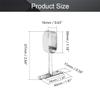 MroMax 4Pcs 0.63" x 1.18"(WxL) Oval Closet Rod Support Zinc Alloy Middle Mounting Bracket with Installation Screws Electroplated Surface Wardrobe Flange Holder Closet Shelf Rod Brackets Half Pass view 2