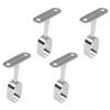 MroMax 4Pcs 0.63" x 1.18"(WxL) Oval Closet Rod Support Zinc Alloy Middle Mounting Bracket with Installation Screws Electroplated Surface Wardrobe Flange Holder Closet Shelf Rod Brackets Full Pass view 1
