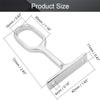 MroMax 10Pcs 0.63" x 1.18"(WxL) Oval Closet Rod Support Zinc Alloy Middle Mounting Bracket with Installation Screws Electroplated Surface Wardrobe Flange Holder Closet Shelf Rod Brackets Silver Tone view 2