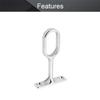 MroMax 10Pcs 0.63" x 1.18"(WxL) Oval Closet Rod Support Zinc Alloy Middle Mounting Bracket with Installation Screws Electroplated Surface Wardrobe Flange Holder Closet Shelf Rod Brackets Silver Tone view 3