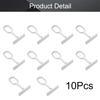 MroMax 10Pcs 0.63" x 1.18"(WxL) Oval Closet Rod Support Zinc Alloy Middle Mounting Bracket with Installation Screws Electroplated Surface Wardrobe Flange Holder Closet Shelf Rod Brackets Silver Tone view 4