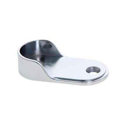 MroMax 20Pcs Pipe Bracket Oval Closet Rod End Supports Flanges Socket for 53x25.5mm Rods Wardrobe Closet 00185 Silver Tone
