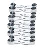 MroMax 20Pcs Pipe Bracket Oval Closet Rod End Supports Flanges Socket for 53x25.5mm Rods Wardrobe Closet 00185 Silver Tone view 3