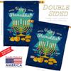 Happy Hanukkah House Flags Pack Wintertime Candle Bonsai Menorah Jewish Chanukah David Support Our Troops Small Decorative Gift Yard Banner Double-Sided Made In USA 28 X 40 view 3
