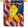Happy Hanukkah House Flags Pack Wintertime Candle Bonsai Menorah Jewish Chanukah David Support Our Troops Small Decorative Gift Yard Banner Double-Sided Made In USA 28 X 40 view 4