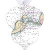 Cuttyhunk Premium Nautical Chart Metal Ornaments, One Sided, Bell - NOAA Nautical Charts view 1