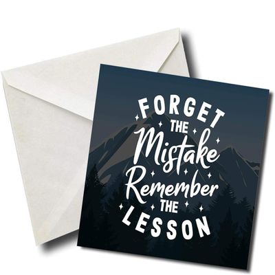 Forget The Mistake Remember The Lesson - Quote Magnet for Refrigerator by Flexible Magnets