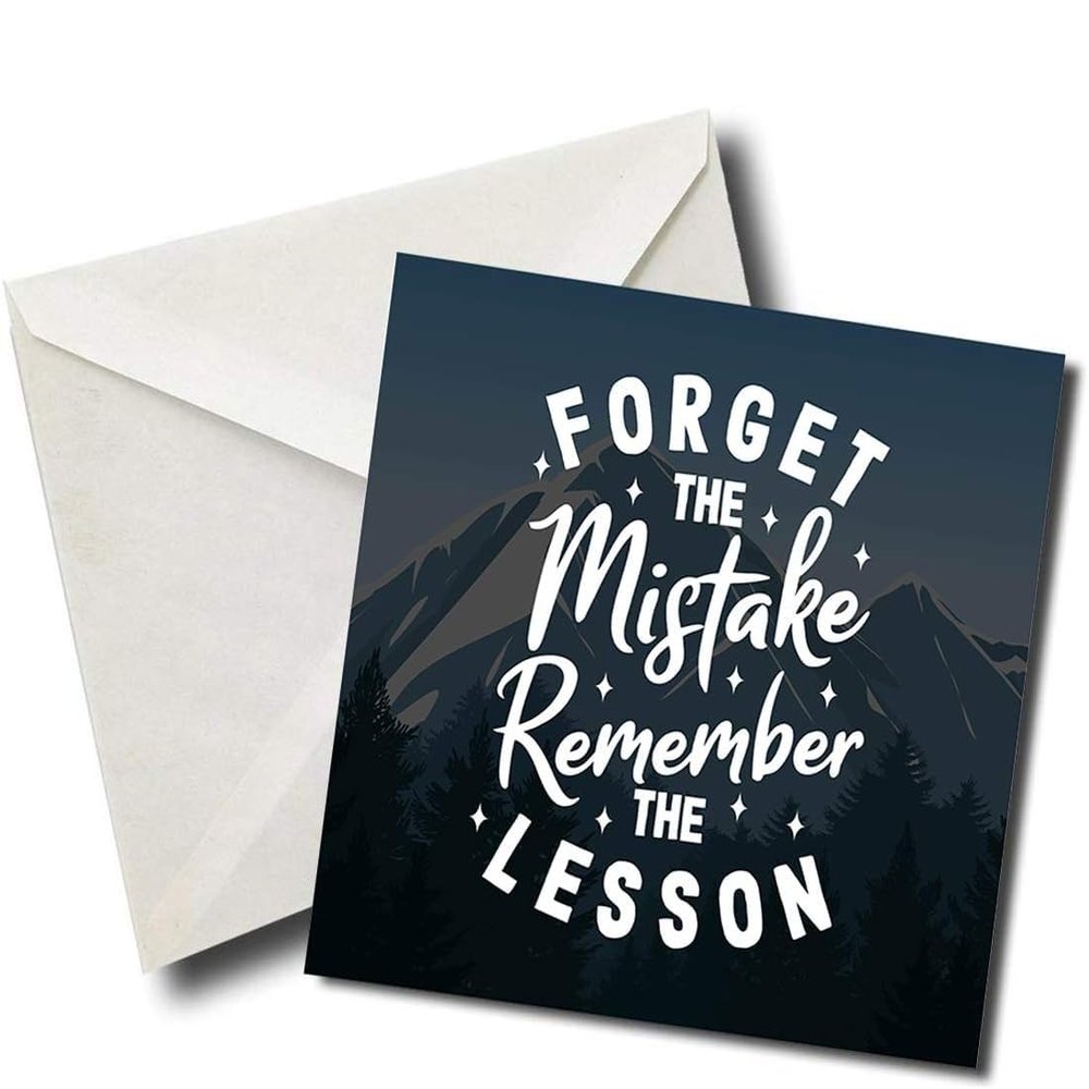 Forget The Mistake Remember The Lesson - Quote Magnet for Refrigerator by Flexible Magnets