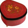 Made in Italy Sorrento Heart Wine red Shape Music Box - How Great Thou Art (Sankyo 18 Note) view 1