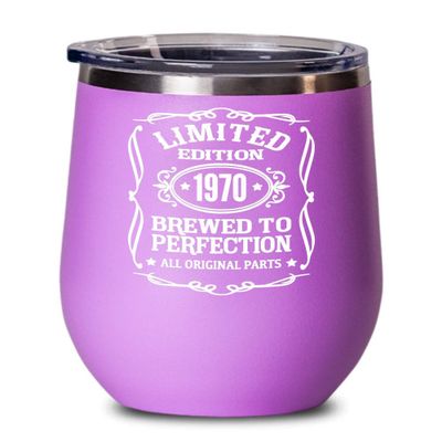 1970 Gifts for 49th Birthday Announcement Wine Tumbler Custom Birthday Gifts for Husband from Wife Limited Edition Gift for Men and Women Coffee Mugs