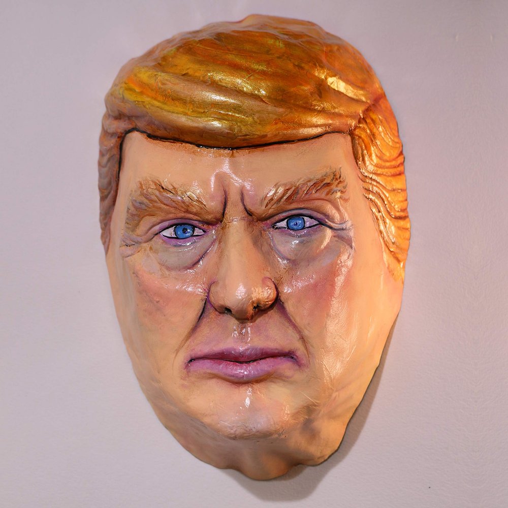 Careta Ecuatoriana Donal Trump mascara de papel Ao Viejo
