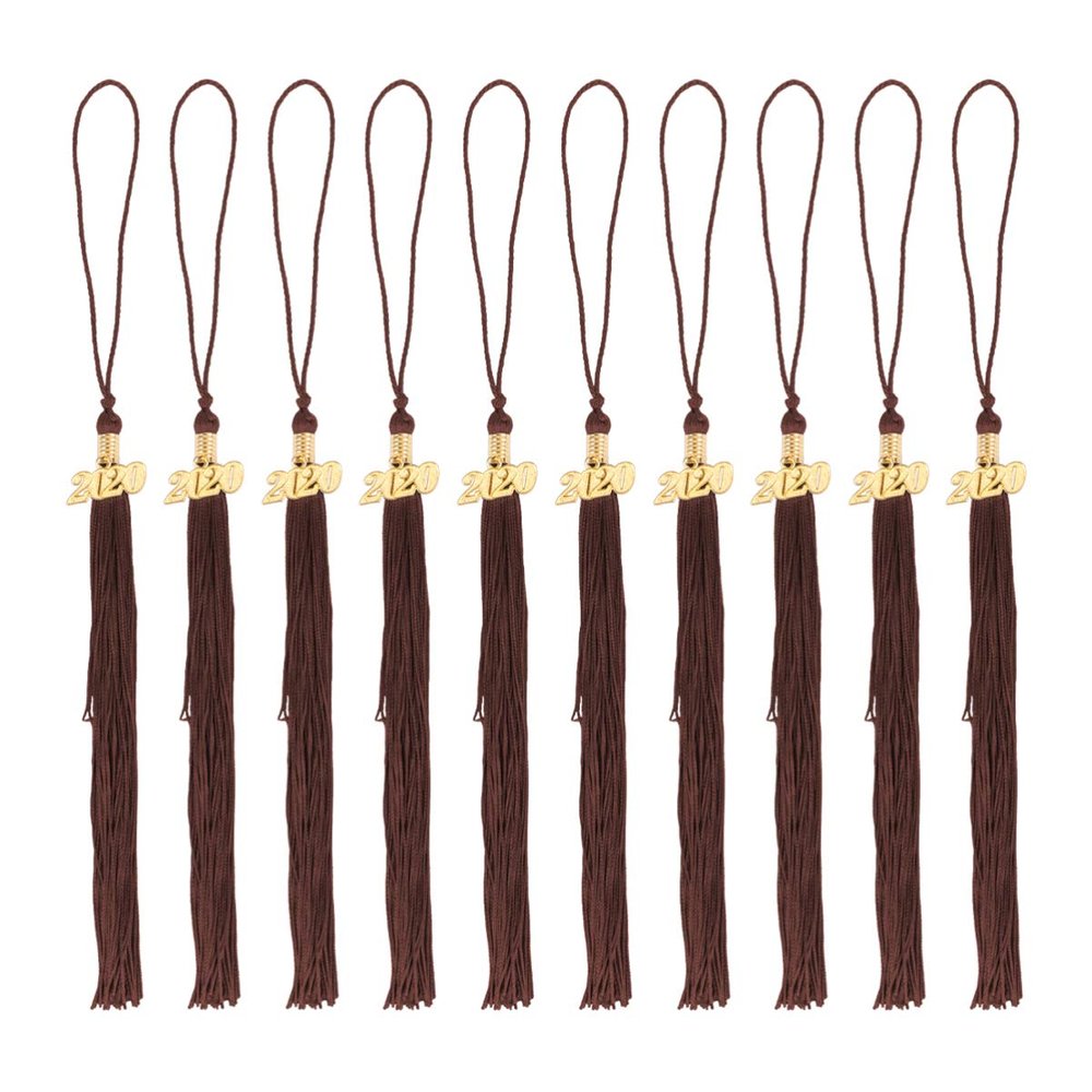 10PCS Graduation Doctor Bachelor Hat Tassels 2020 Ornaments Hanging Ear Cap Hanging Pendant Tassels