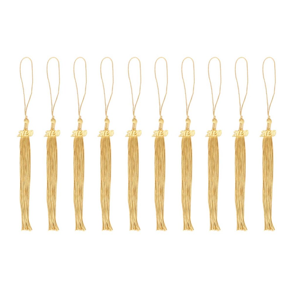 10PCS Graduation Doctor Bachelor Hat Tassels 2020 Ornaments Hanging Ear Cap Hanging Pendant Tassels
