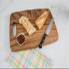 Acacia Rect. Cutting board, cut-out handle, 18X12X1 view 3