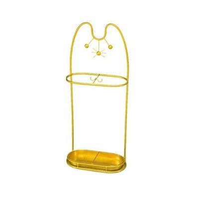 GUOYANHOME Umbrella Rackss Iron Umbrella Stand, Animal Cartoon Umbrella Holder, Creative Storage Rack for Home School Convenience Store, 4 Colors, 35x18x74cm (Color : Gold)