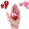 Hicarer 120 Pieces Vase Filler Pearls No Hole Floating Beads for Vase Centerpieces Brush Holder Round Faux Water Bead for DIY Home Wedding Table Party Decor, 14/20/30 mm(Dark Pink, Bright Red) view 3