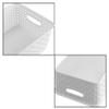 AnnkkyUS 6-Pack White Storage Plastic Baskets, Plastic Weave Basket for Organizing view 3