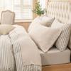 PURE ERA Jersey Knit 4pc Bed Sheet Set 100% T-Shirt Heather Cotton Super Soft Comfy Breathable Fits Mattress Up to 20" Extra Deep Pocket (Heather Beige, Queen) view 1