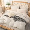 PURE ERA Jersey Knit 4pc Bed Sheet Set 100% T-Shirt Heather Cotton Super Soft Comfy Breathable Fits Mattress Up to 20" Extra Deep Pocket (Heather Beige, Queen) view 4