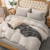 PURE ERA Jersey Knit 4pc Bed Sheet Set 100% T-Shirt Heather Cotton Super Soft Comfy Breathable Fits Mattress Up to 20" Extra Deep Pocket (Heather Light Grey, Queen) view 4