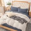 PURE ERA Jersey Knit 4pc Bed Sheet Set 100% T-Shirt Heather Cotton Super Soft Comfy Breathable Fits Mattress Up to 20" Extra Deep Pocket (Heather Navy Blue, Queen) view 4