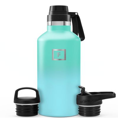IRON FLASK Camping & Hiking Hydration Flask with Spout, BPA-Free Insulated Stainless Steel Sports Water Bottle - 32 oz Sky