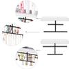 Keebofly Hanging Wall Mounted Jewelry Organizer with Rustic Wood Jewelry Holder Display for Necklaces Bracelet Earrings Ring Set of 2 White,[Patented] view 3