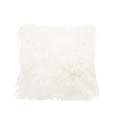 LIOOBO 1pc Plush Throw Pillow Cover Fake Wool Cushion Cover Fur Pillow Case Luxury Throw Cushion Case Artificial Fur Wool Pad Car White