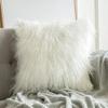 LIOOBO 1pc Plush Throw Pillow Cover Fake Wool Cushion Cover Fur Pillow Case Luxury Throw Cushion Case Artificial Fur Wool Pad Car White view 2