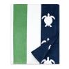 cabanana Large Beach Towel Oversized - Cotton Velour 35 x 70 Inch Sea Turtle Striped Terry Pool Towel, Cabana Soft Swimming Towel for Adults Women Men (Navy Feldspar) view 1