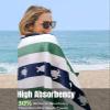 cabanana Large Beach Towel Oversized - Cotton Velour 35 x 70 Inch Sea Turtle Striped Terry Pool Towel, Cabana Soft Swimming Towel for Adults Women Men (Navy Feldspar) view 4