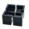 Mysummer Pack of 4 Furniture Risers Square Black Bed Risers, Add 2" Height to Sofa,Desks,Tables and Chairs Creat Underbed Storage Wood Furniture Legs view 1