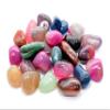 2LB Dyed Multicolor Chalcedony Agate Quartz Pebbles Polished Gemstone Crystal Mineral Tumbled Stone Specimens - Brazil view 1