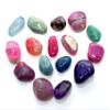 2LB Dyed Multicolor Chalcedony Agate Quartz Pebbles Polished Gemstone Crystal Mineral Tumbled Stone Specimens - Brazil view 3