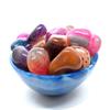 2LB Dyed Multicolor Chalcedony Agate Quartz Pebbles Polished Gemstone Crystal Mineral Tumbled Stone Specimens - Brazil view 4