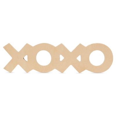 XOXO Unfinished Wooden Signs 18 inches, Pack of 6 XOXO Decor Letters, Wood Cutouts for Crafts and DIY Valentines Day Dcor, by Woodpeckers