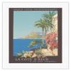French Rivera (Cte d'Azur) France - Paris-Lyon-Mediterranean (PLM) - Vintage Railroad Travel Poster by Julien Lacaze c.1921 - Fine Art Rolled Canvas Print 16in x 20in view 1