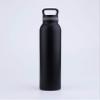 Energcup Sports Reusable Steel Bottle 24 oz Black Color-Double Wall 18/8 Stainless Steel Leak & Sweat Proof Flask Insulated Water Bottle, Simple Modern Style,Eco-Friendly,Kids, College,Water Bottle view 1