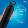 Energcup Sports Reusable Steel Bottle 24 oz Black Color-Double Wall 18/8 Stainless Steel Leak & Sweat Proof Flask Insulated Water Bottle, Simple Modern Style,Eco-Friendly,Kids, College,Water Bottle view 4