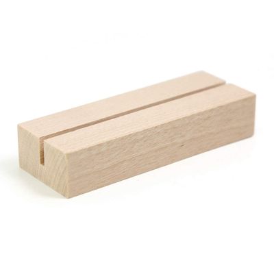 UNIQOOO 20 Pack 4" Wood Stands for Wedding Acrylic Sign, Wood Table Number Holders for 1/8 Thick Acrylic Sheets | Wedding Display Stand, Card Holder, Great for Bar Menu, Retail Sign, Party and Events